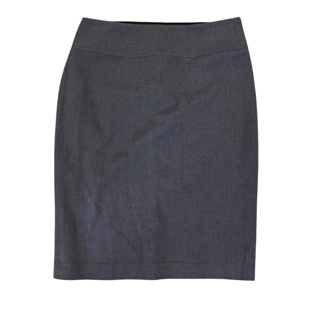 Elie Tahari Pencil Skirt Sleek Minimalist Lined Charcoal Gray 6
